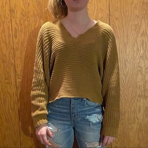 Ocre crop sweater